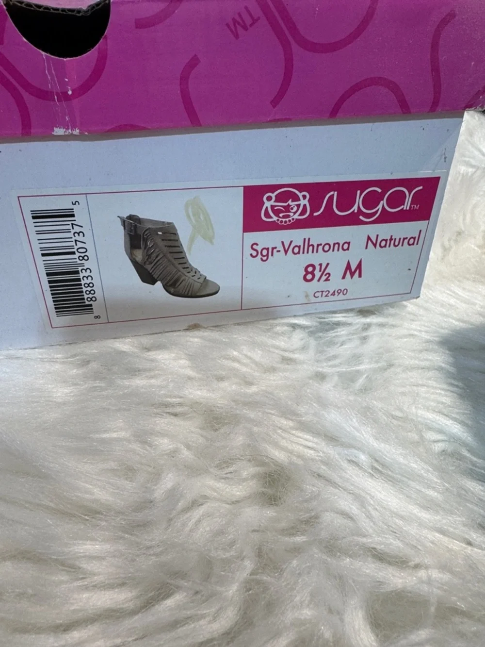 sugar Fringe Suede Open-Toe Block Heel Sandals - Taupe Size 8.5